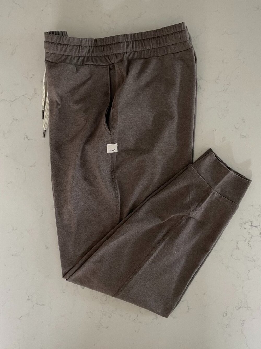 Vuori Performance Jogger Pants VW303 Crop 7/8 Leg Length Heather Light Brown S